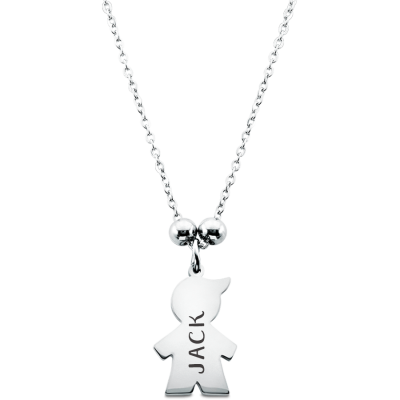 Personalised Son Necklace with Engraved Name