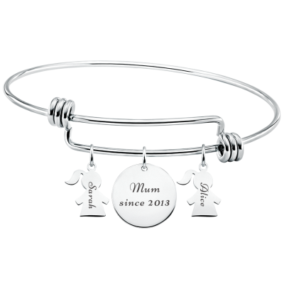 Personalised Multi-Daughters Bangle Bracelet...