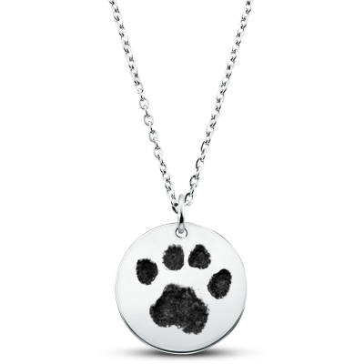 Personalised Engraved Paw-Print Necklace