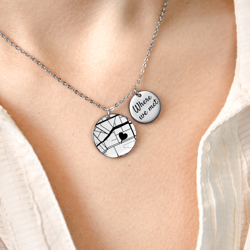 Personalised Geo-map Necklace