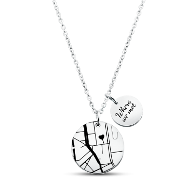 Personalised Geo-map Necklace