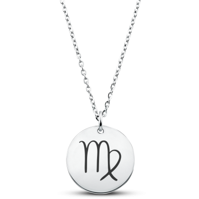 Personalised Engraved Zodiac Sign Necklace