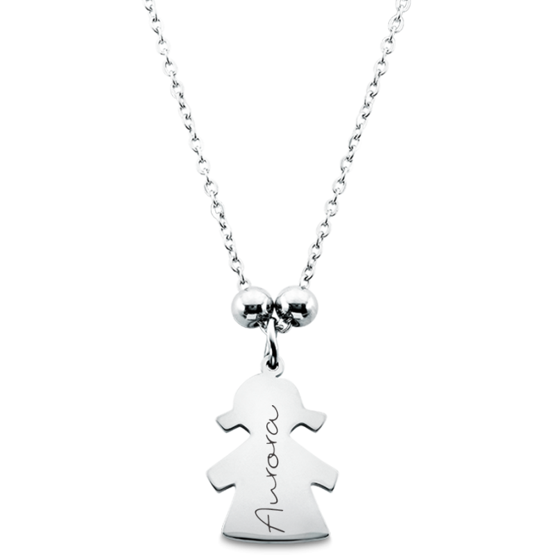 Personalised Engraved Necklace with Daughter's Name