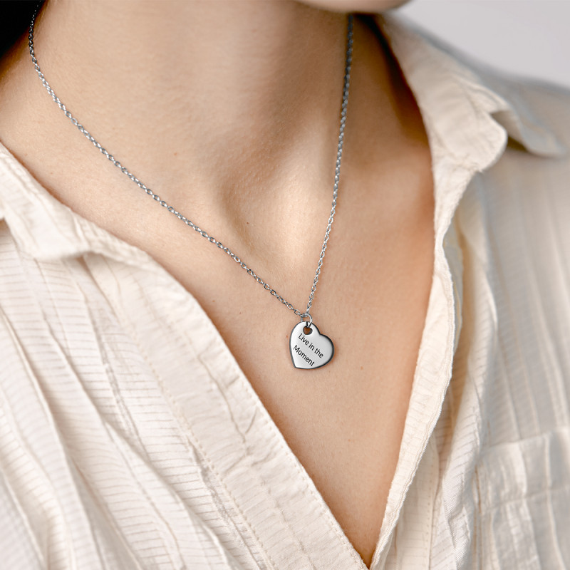 Personalised Engraved Necklace with Meaningful Thought