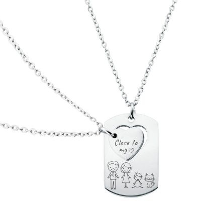 Personalised Engraved Military Tag & Heart...