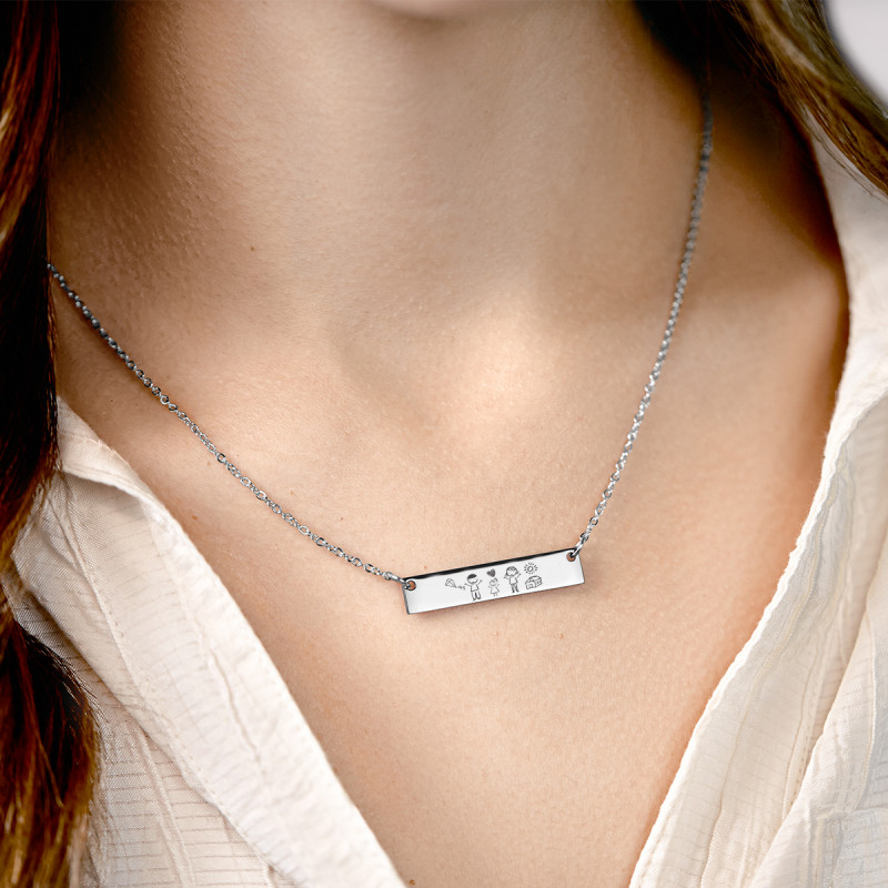 Personalised Engraved Plate Necklace