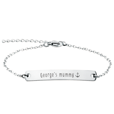 Personalised Engraved Plate Bracelet with...