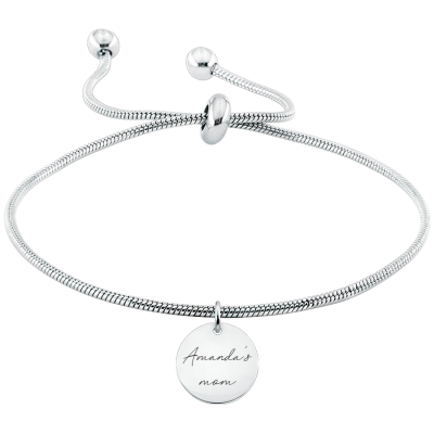 Personalised Engraved Dangle Circle Bracelet...