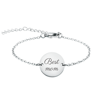 Personalised Engraved Circle Bracelet