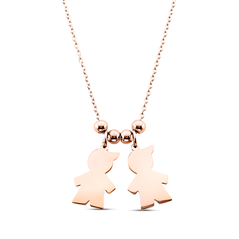 Personalised Multi-Sons Necklace - Rosegold - 61