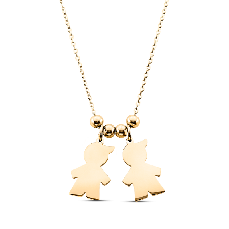 Personalised Multi-Sons Necklace - Gold - 62