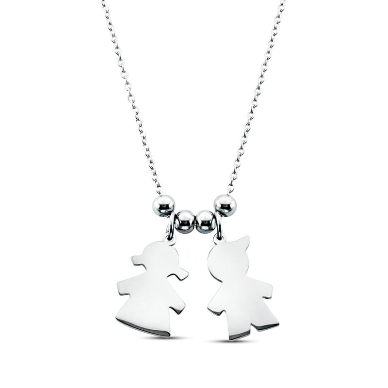 Personalised Children Necklace - Silver - 60