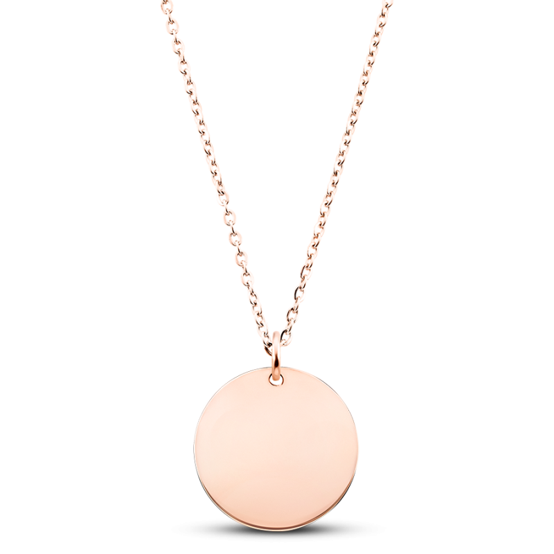 Personalised Circle Necklace - Rosegold - 61