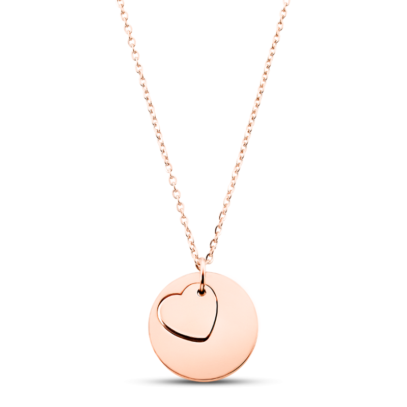 Personalised Mini-Heart Necklace - Rosegold - 61