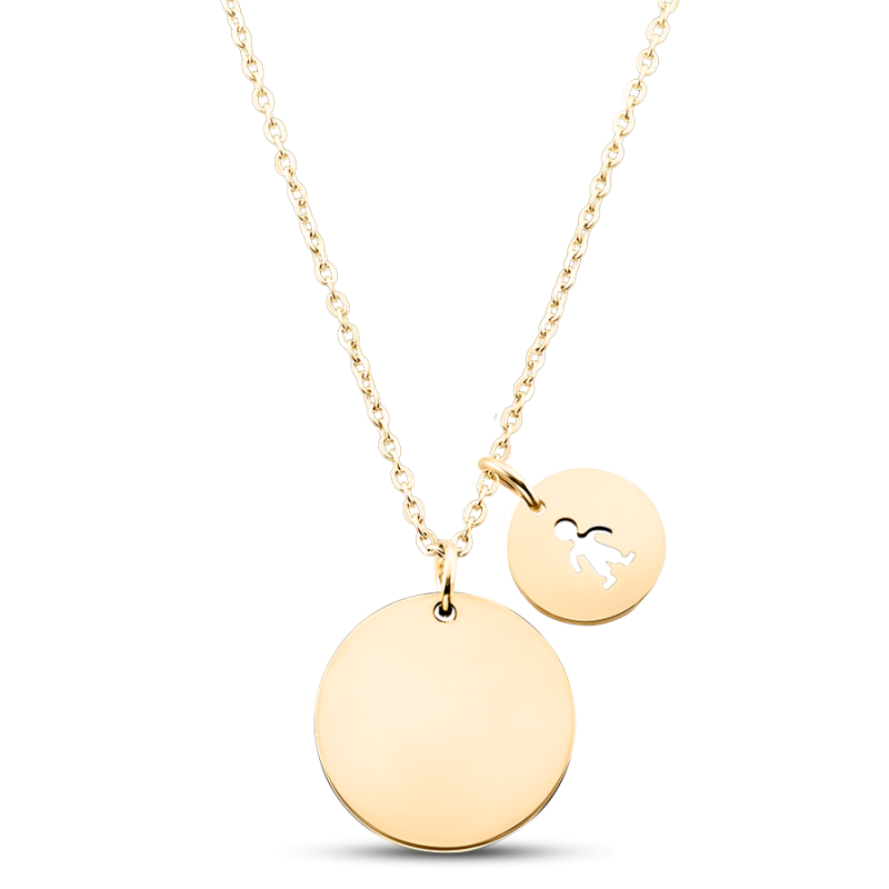 Personalised Children Necklace - Gold - 62