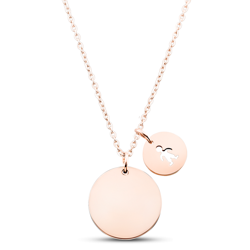 Personalised Children's Drawing Necklace - Rosegold - 61