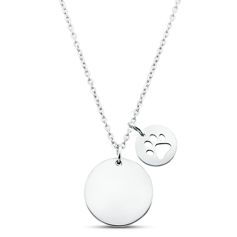 Personalised Dog Breed Necklace - Silver - 60