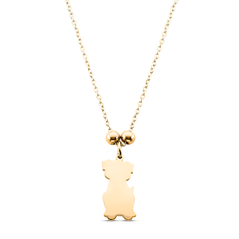 Personalised Dog Necklace - Gold - 62