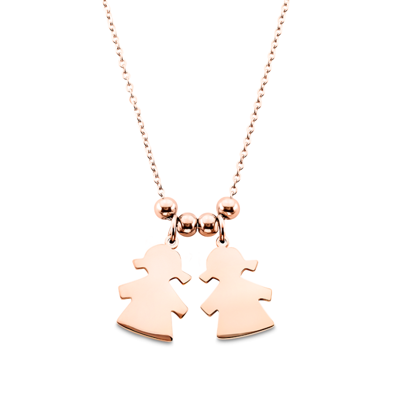 Personalised Multi-Daughters Necklace - Rosegold - 61