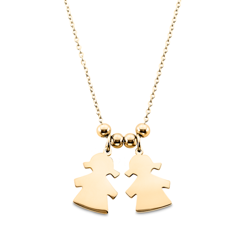 Personalised Multi-Daughters Necklace - Gold - 62