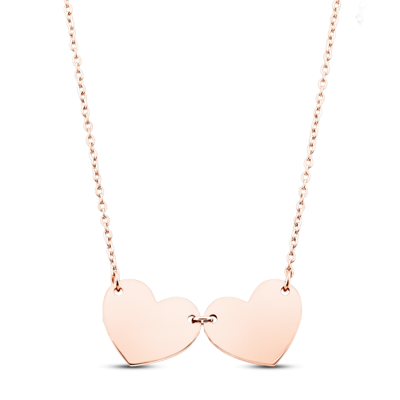 Name Hearts Necklace - Rosegold - 61