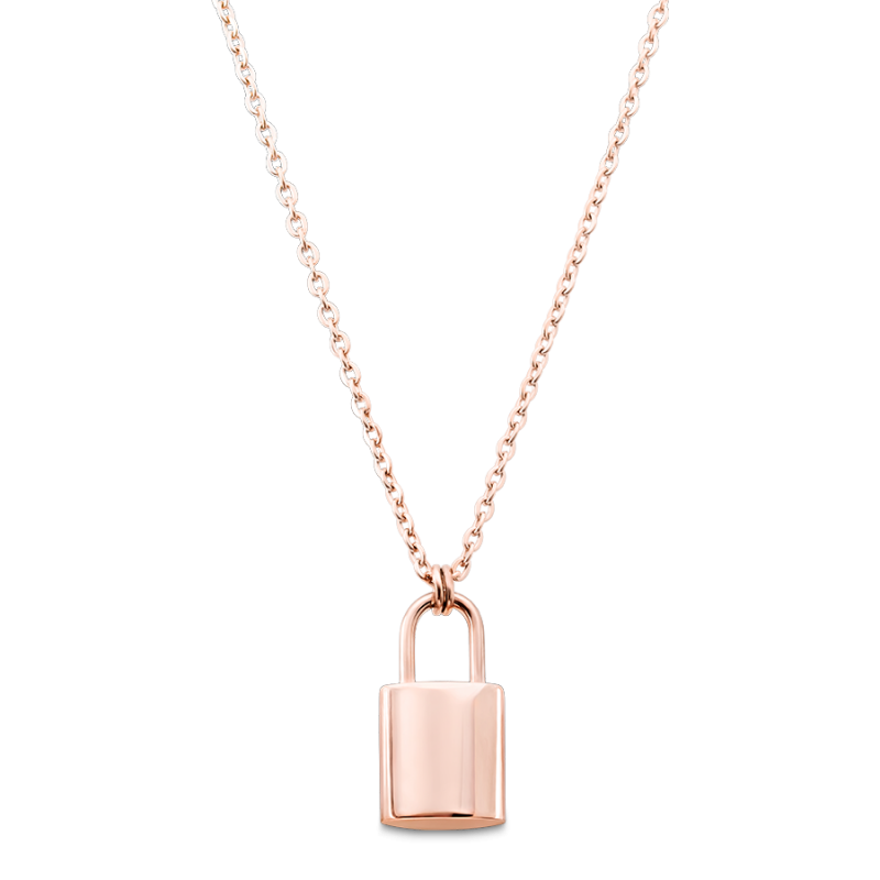 Personalised Padlock Necklace - Rosegold - 61