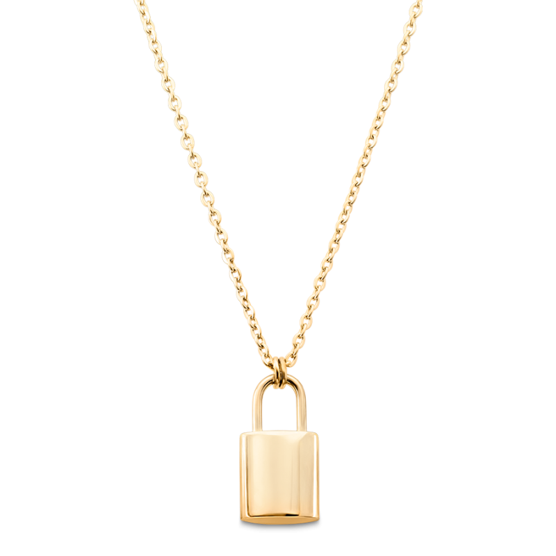 Personalised Padlock Necklace - Gold - 62