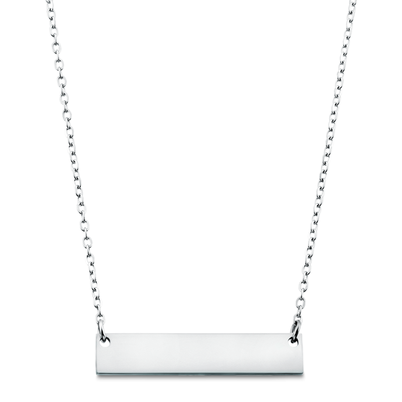 Personalised Plate Necklace - Silver - 60