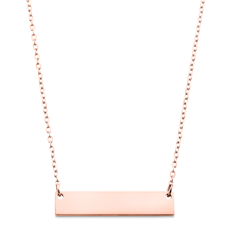 Personalised Plate Necklace - Rosegold - 61