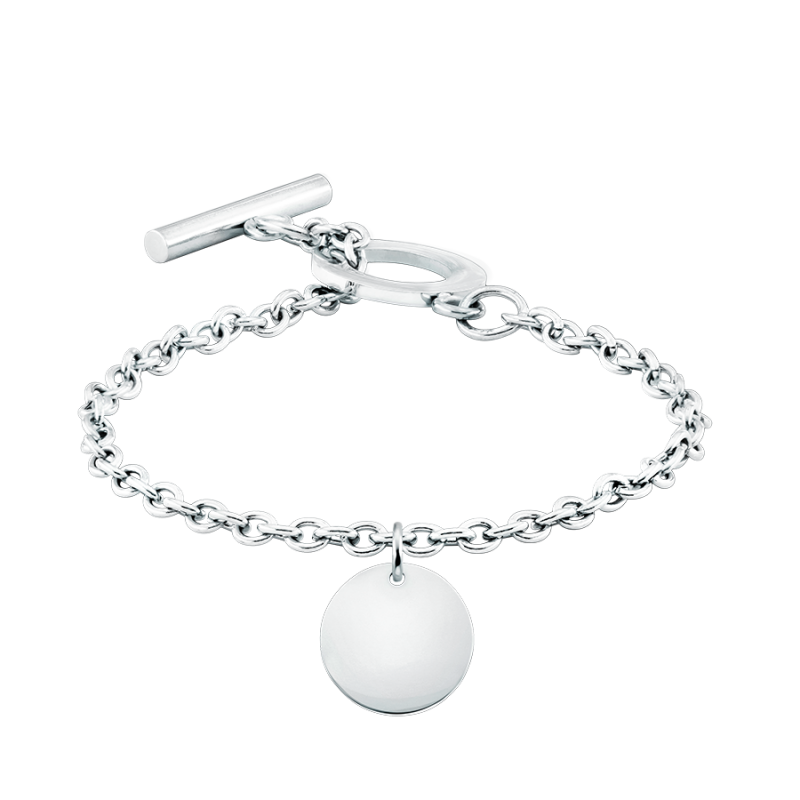 Personalised Luxury Circle Bracelet - Silver - 60