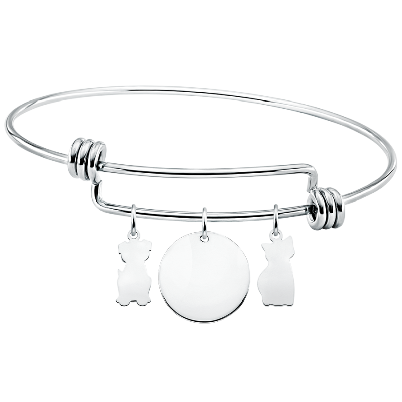 Personalised Dog & Cat Bracelet - Silver - 60