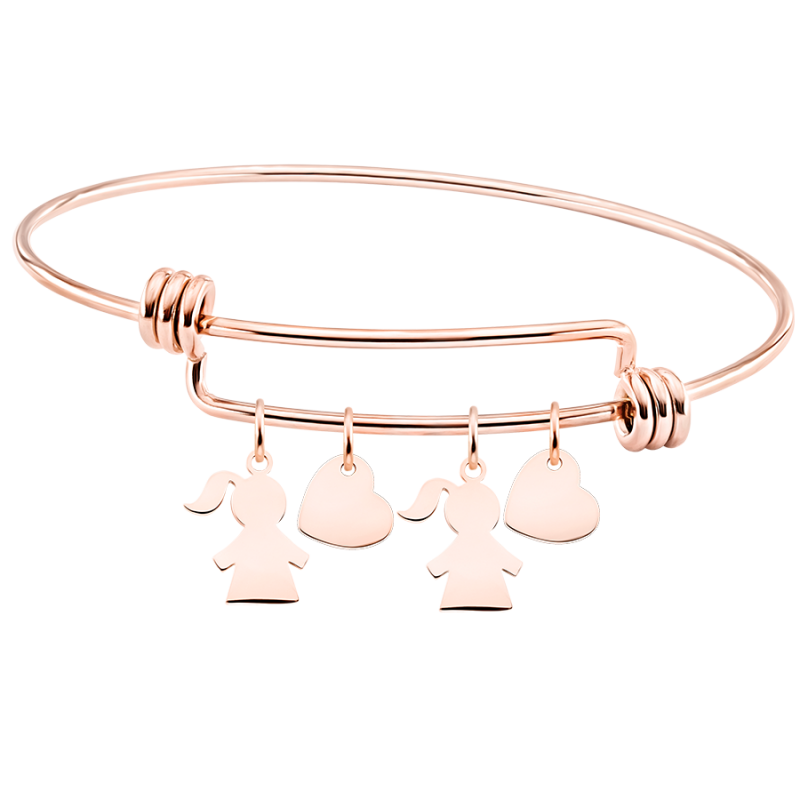 Personalised Multi-Daughters Bracelet - Rosegold - 61