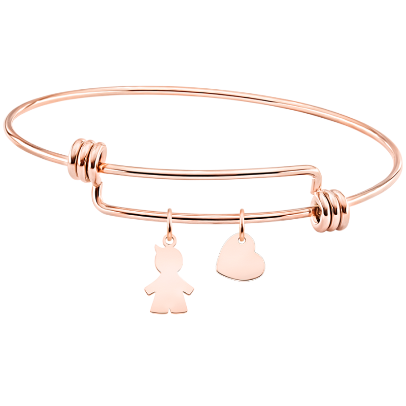 Personalised Son Love Bangle Bracelet - Rosegold - 61