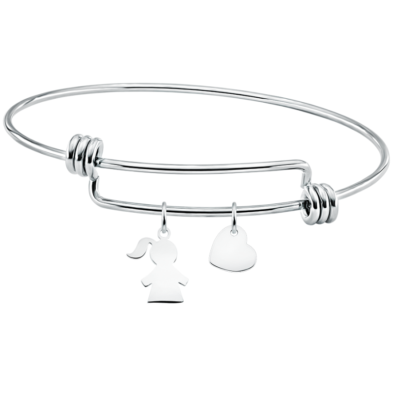 Personalised Daughter Bangle Bracelet - Silver - 60