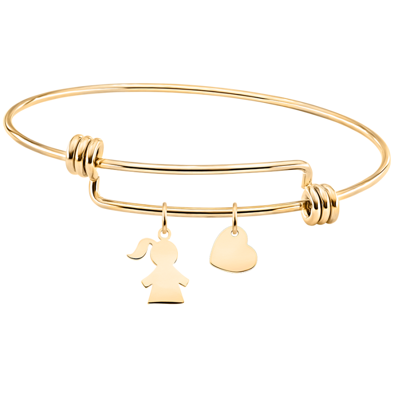 Personalised Daughter Bangle Bracelet - Gold - 62