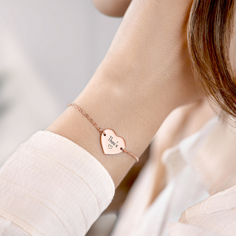 Personalised Heart Bracelet