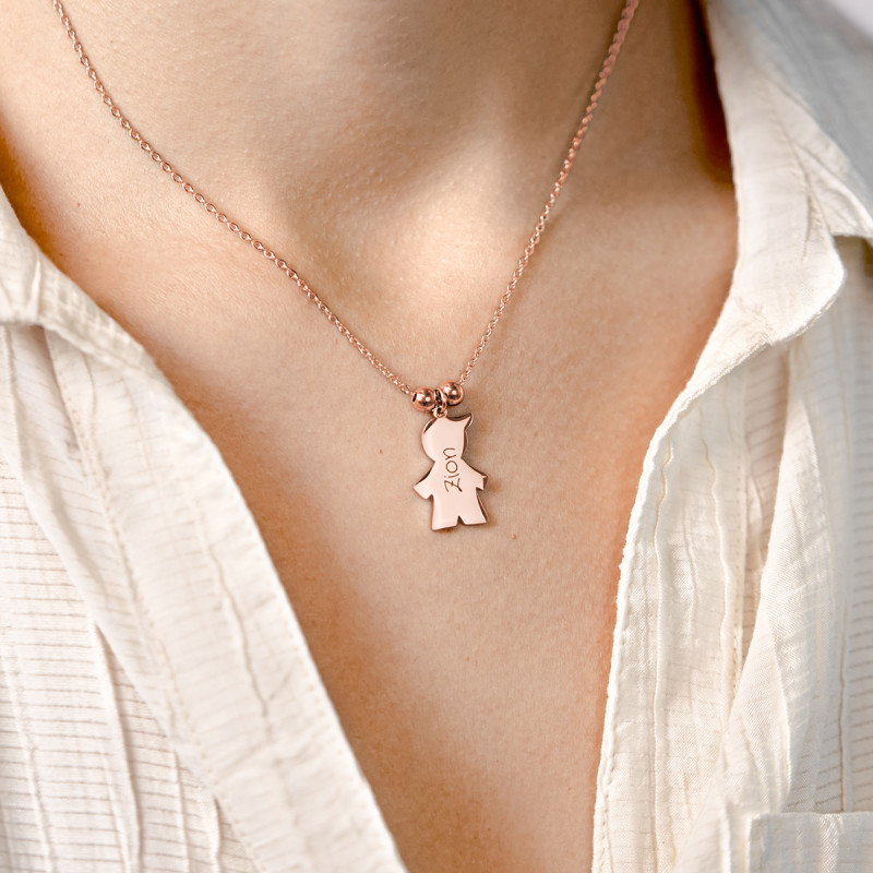 Personalised Son Necklace - Rosegold - 61