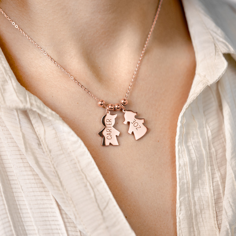 Personalised Children Necklace - Rosegold - 61