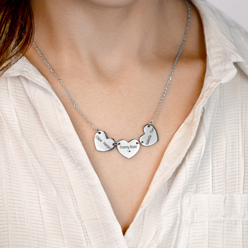 Name Hearts Necklace