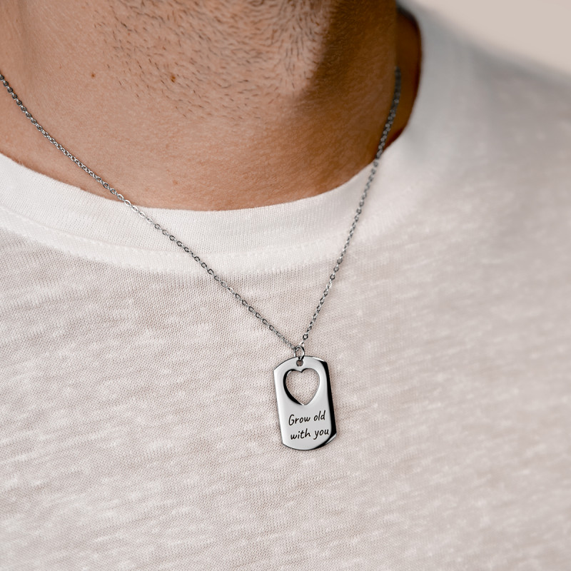 Meaningful Thoughts Military Tag & Heart Necklaces