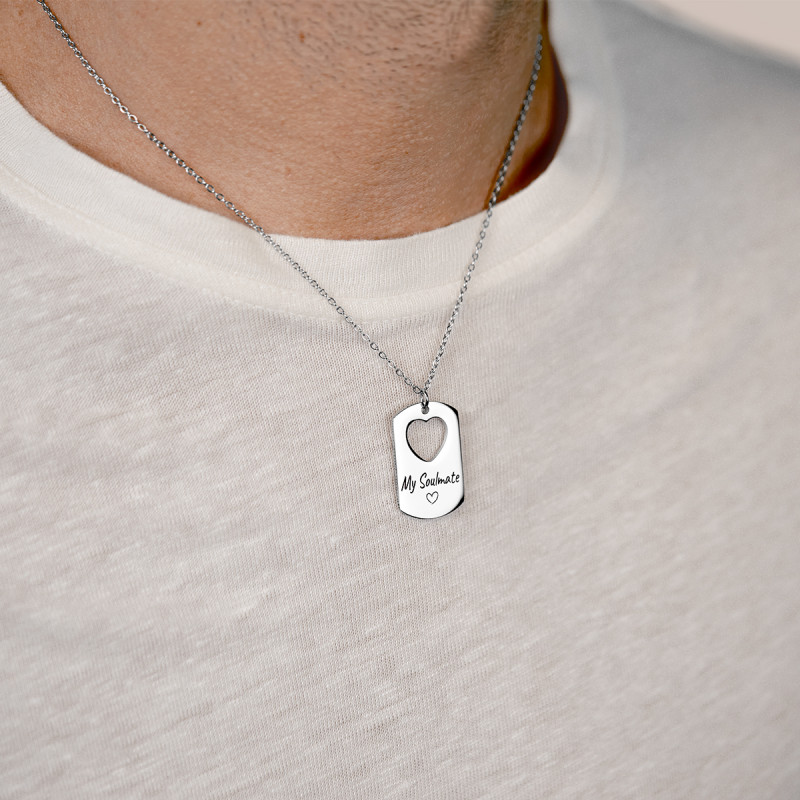 Military Tag & Heart Necklaces