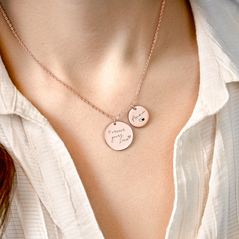 Personalised Handwriting Necklace - Rosegold - 61