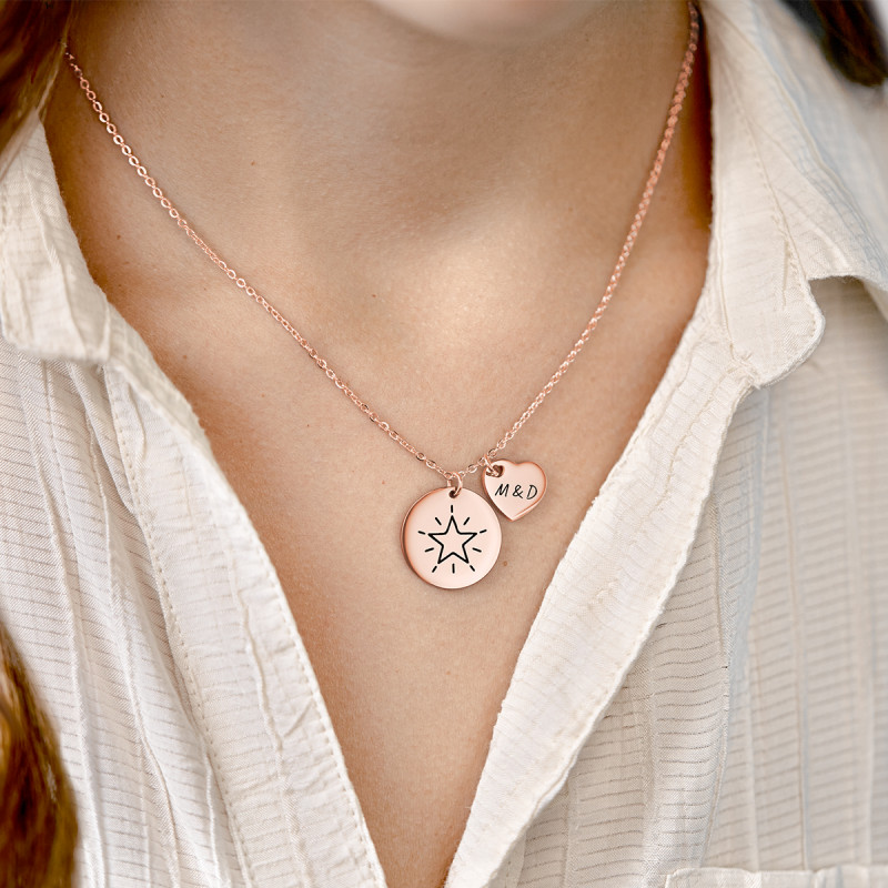 Personalised Illustration Necklace - Rosegold - 61