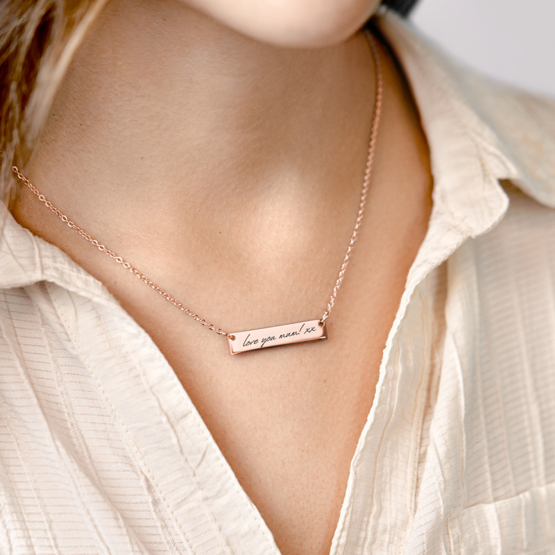 Personalised Handwriting Necklace - Rosegold - 61